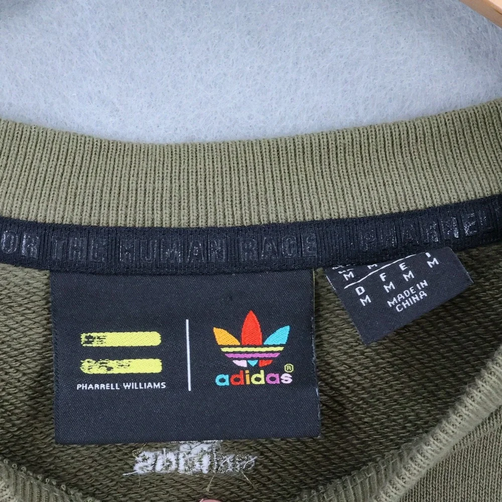 Adidas Sweatshirt Mens Pharrell Williams Human Race Crewneck Medium Olive